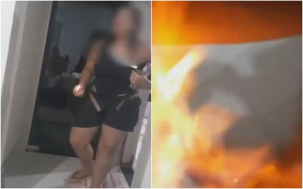 Mulher é presa por atear fogo no marido durante briga em Goiânia, Goiás