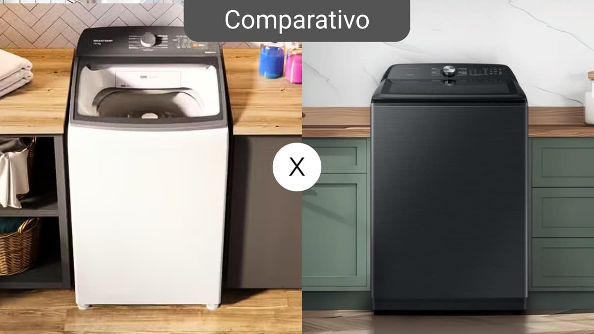 Análise comparativa sobre máquinas de lavar Brastemp e Samsung