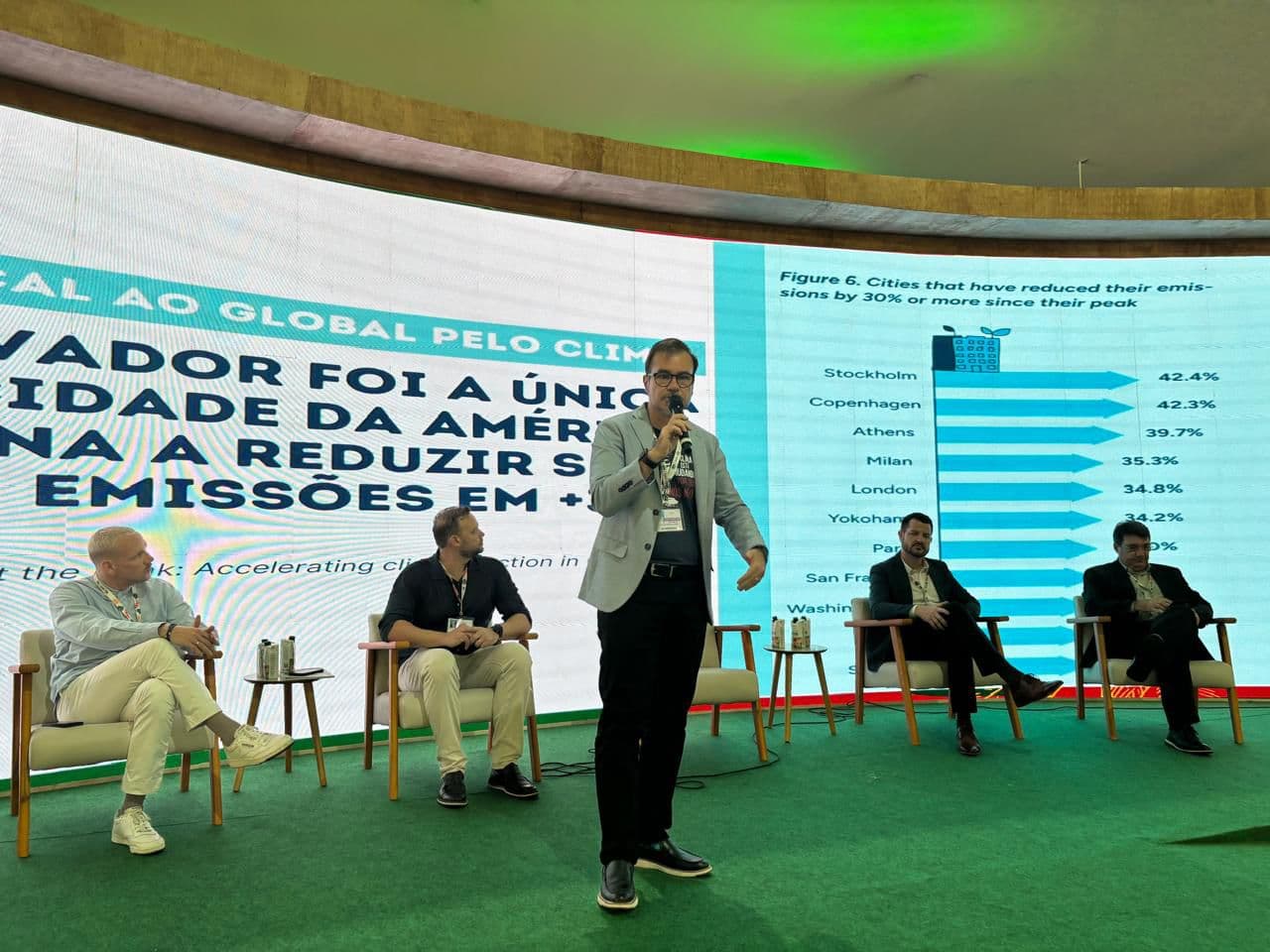 Salvador se destaca na COP30 com 30% de redução nas emissões de carbono