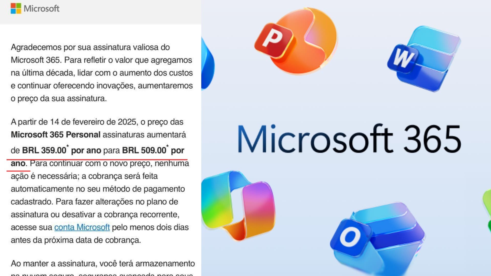 Microsoft 365 tem aumento de 42% nos preços e usuários buscam alternativas no Brasil