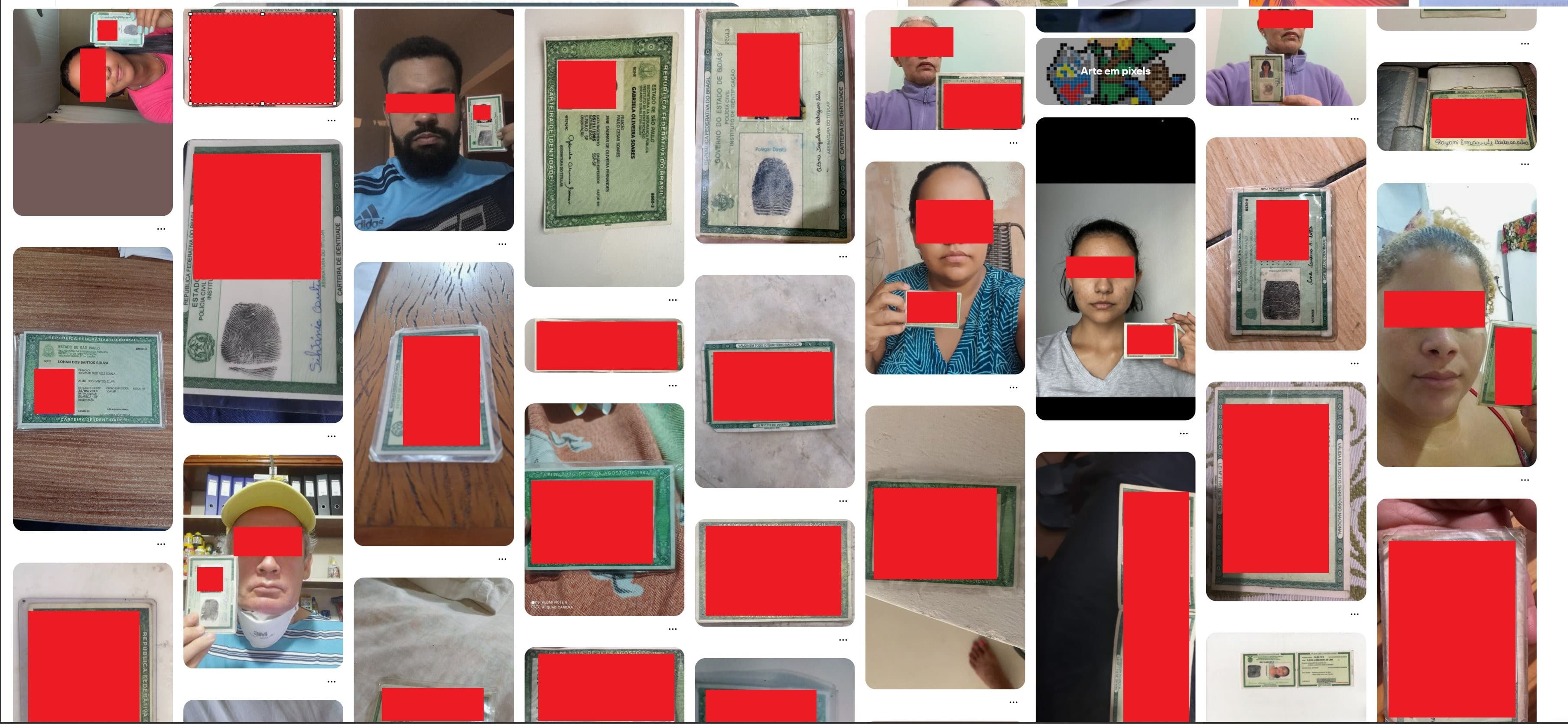 Documentos vazados no Pinterest expõem brasileiros a golpes