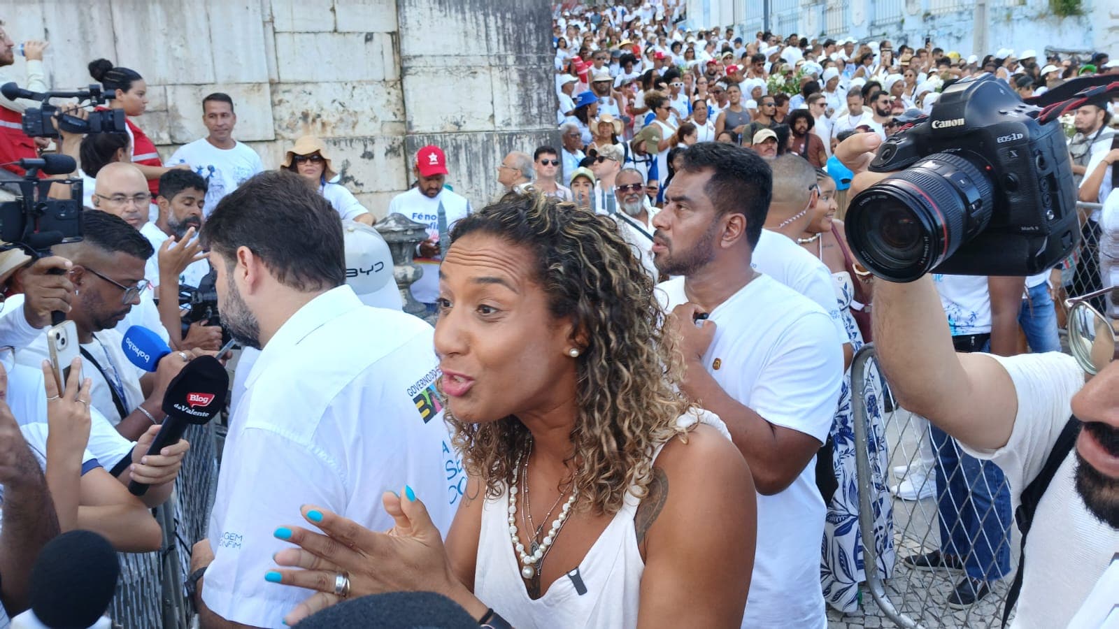Anielle Franco exalta resistência negra na Lavagem do Bonfim em Salvador