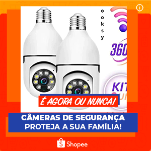 Lâmpada Câmera de Segurança Sem Fio – 360º