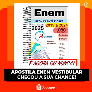 Apostila Enem 2025 Provas e Gabaritos dos Últimos 10 anos com Gabarito Oficial