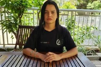 Jéssica Araújo é esposa do policial militar Heber Carvalho da Fonseca -